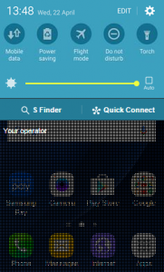 samsung quick access menu